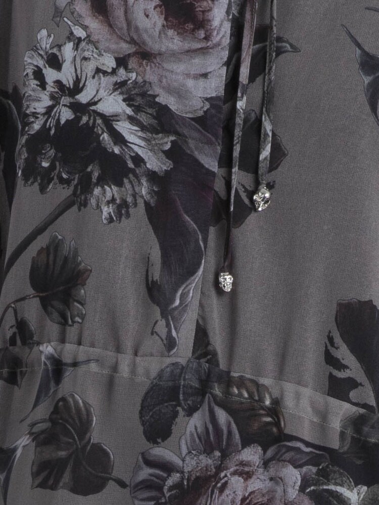 Religion Grey Aida Short Mini Shift Dress In Taupe Floral Print With Tie Waist - Image 5 of 5