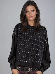 Religion Mila Long Sleeved Top With All Over Sequin Flowers - Slika 2 iz 6