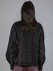 Religion Mila Long Sleeved Top With All Over Sequin Flowers - Slika 4 iz 6