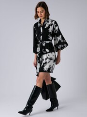 Religion Black Isabel Tunic Shirt Dress With Tie Waist And Pockets - Image 7 of 8