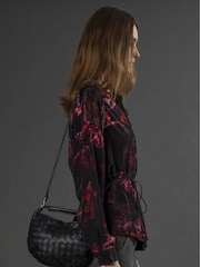 Religion Red Lola Long Line Shirt With Tie Waist Floral Print - Image 3 of 6