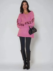 Religion Pink Oversized Rock N Roll Star Jumper In Pop Colours - Image 1 of 6