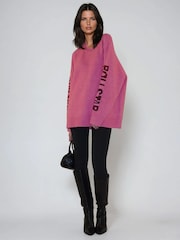Religion Pink Oversized Rock N Roll Star Jumper In Pop Colours - Image 4 of 6