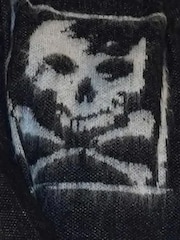 Religion Black Toxic Crew Neck Jumper with Skull in Fluffy Yarn - Image 5 of 6
