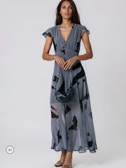 Religion Grey/Black Indium Maxi Tea Dress - Image 7 of 7
