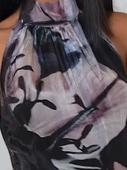 Religion Black Florence Halterneck Maxi Dress With Sash Detail In Dark Floral - Image 5 of 6