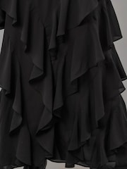 Religion Black Scarlet Ruffle Maxi Skirt In Layers Of Georgette - Image 3 of 5