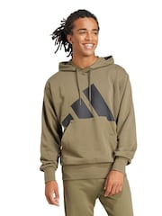 adidas Green Essentials Big Logo French Terry Hoodie - Image 1 of 5