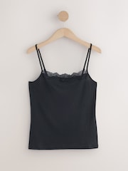 कालो - Lace Trim Cami Top With Linen - 9मध्ये 7 तस्बिर