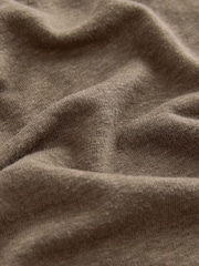 Chocolate Brown Lace Trim Cami Top With Linen - Image 2 of 3