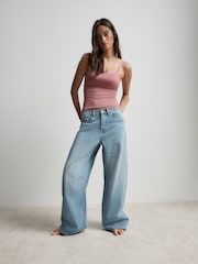 Pink Hidden Support Microfibre Cami Bra Top - Image 3 of 8