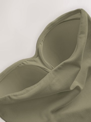 Khaki Green Hidden Support Bandeau Bra Top - Image 6 of 6