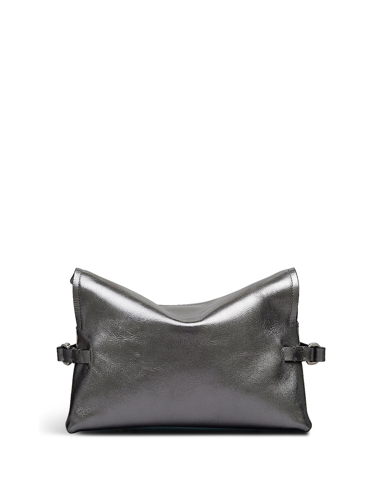 Radley Fleet Street Metallic Medium Flapover Clutch - Image 2 of 6