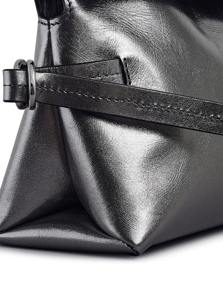 Radley Fleet Street Metallic Medium Flapover Clutch - Image 6 of 6