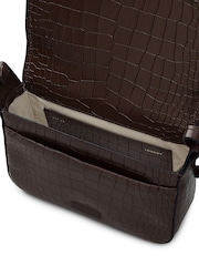 Radley Westwell Lane - Faux Croc Small Flapover Cross-Body Brown Bag - Image 4 of 5