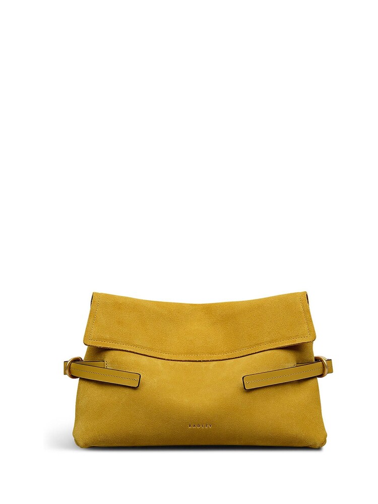 Radley Fleet Street Suede Medium Flapover Clutch - Image 1 of 6 Radley Fleet Street Suede Medium Flapover Clutch - Image 1 of 6