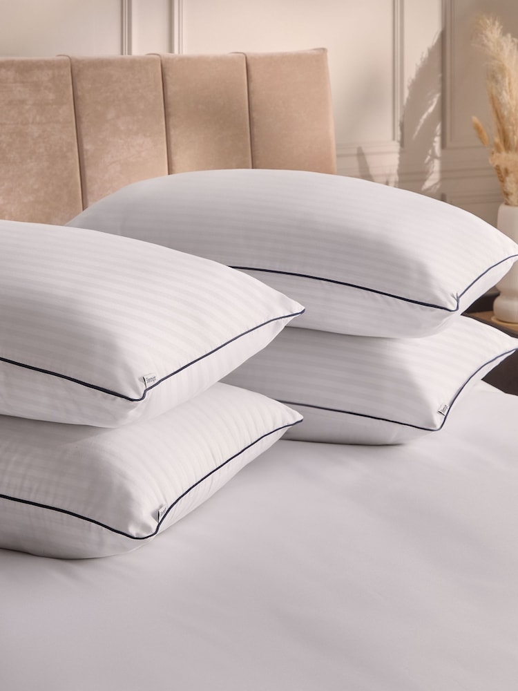 Silentnight Hotel Collection Luxury Piped Pillows 4 Pack - Image 1 of 9