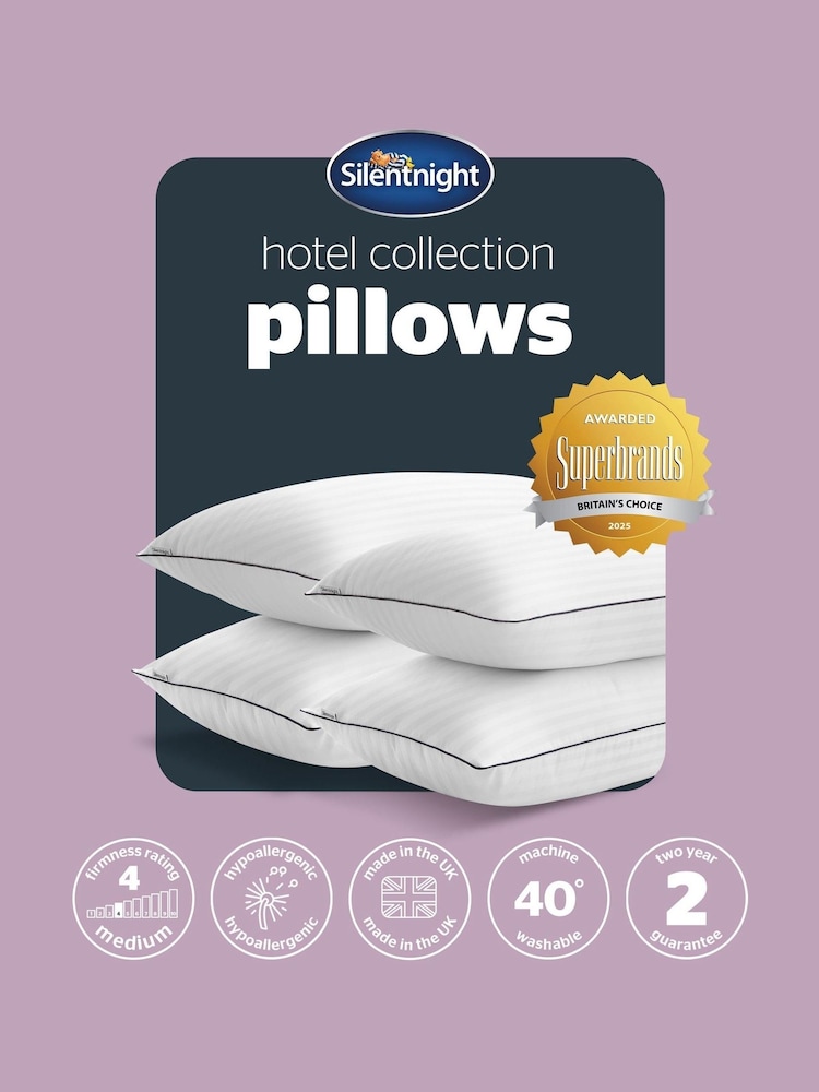 Silentnight Hotel Collection Luxury Piped Pillows 4 Pack - Image 9 of 9