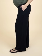 שחור - Jojo Maman Bébé מכנסיים עם מרקם, בגדי היריון - תמונה 4 מתוך 7