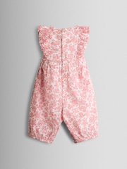 JoJo Maman Bébé Pink Floral Printed Romper - Image 2 of 3