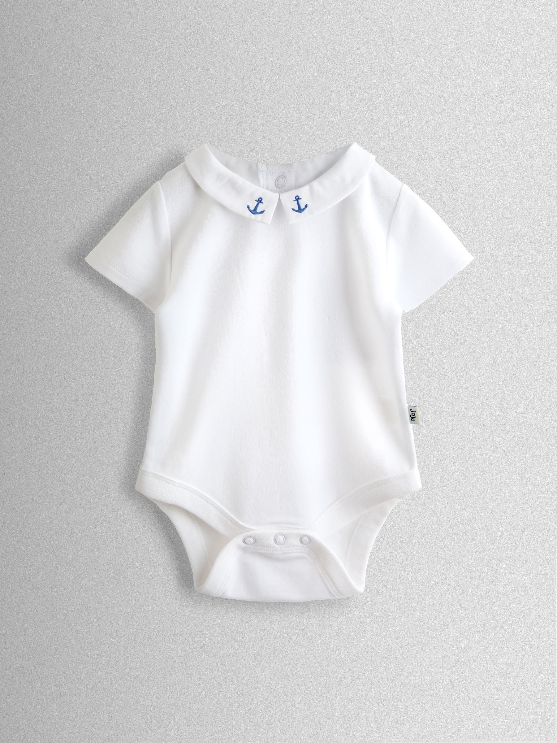 Jojo Maman Bébé White Crystal Embroidered Collar Body