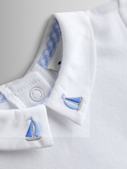 JoJo Maman Bébé White Boat Embroidered Collar Body - Image 3 of 3
