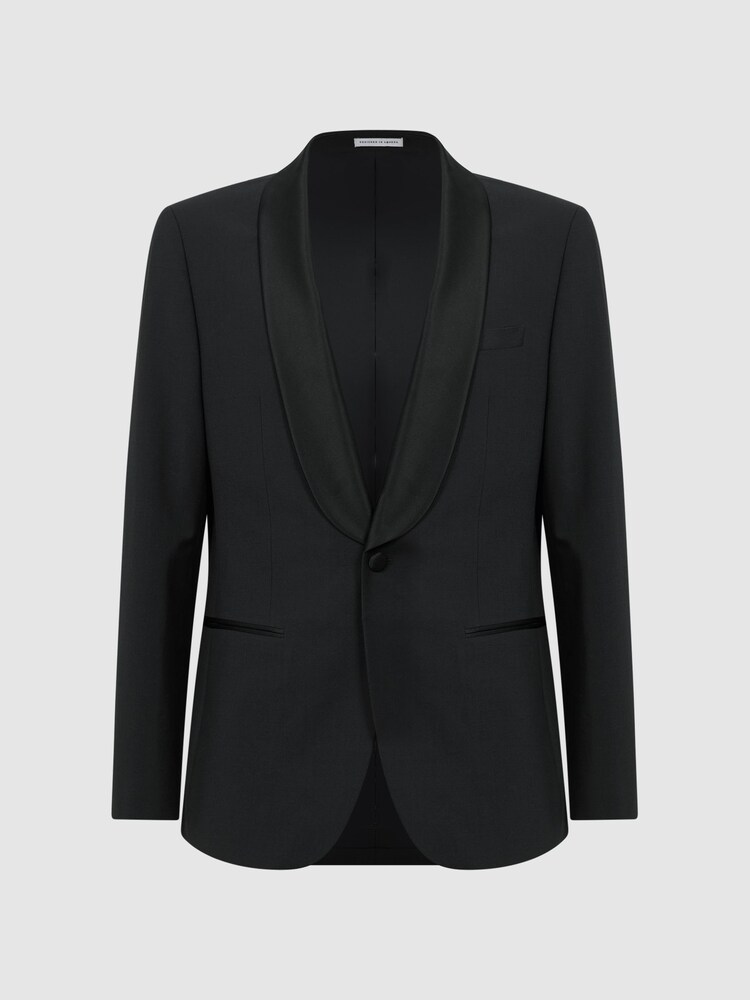 Reiss Black Poker Shawl Suit Jacket - Image 2 of 6 Reiss Black Poker Shawl Suit Jacket - Image 2 of 6