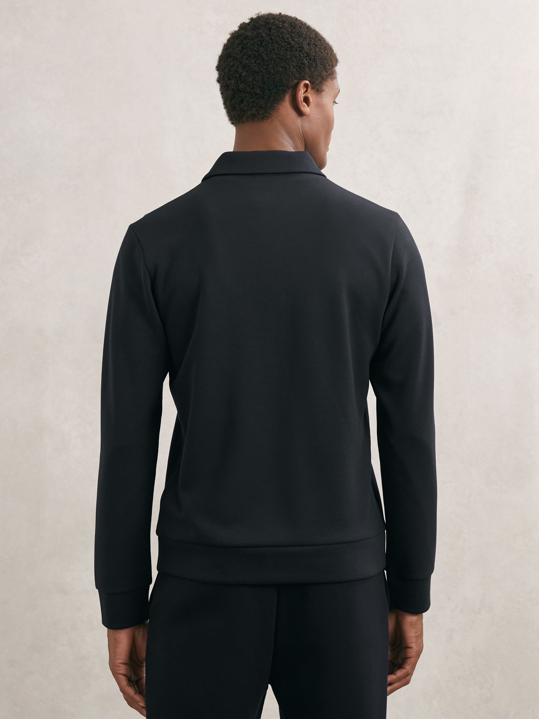Buy Navy Blue - Reiss Prince Premium Interlock Half-Zip Polo