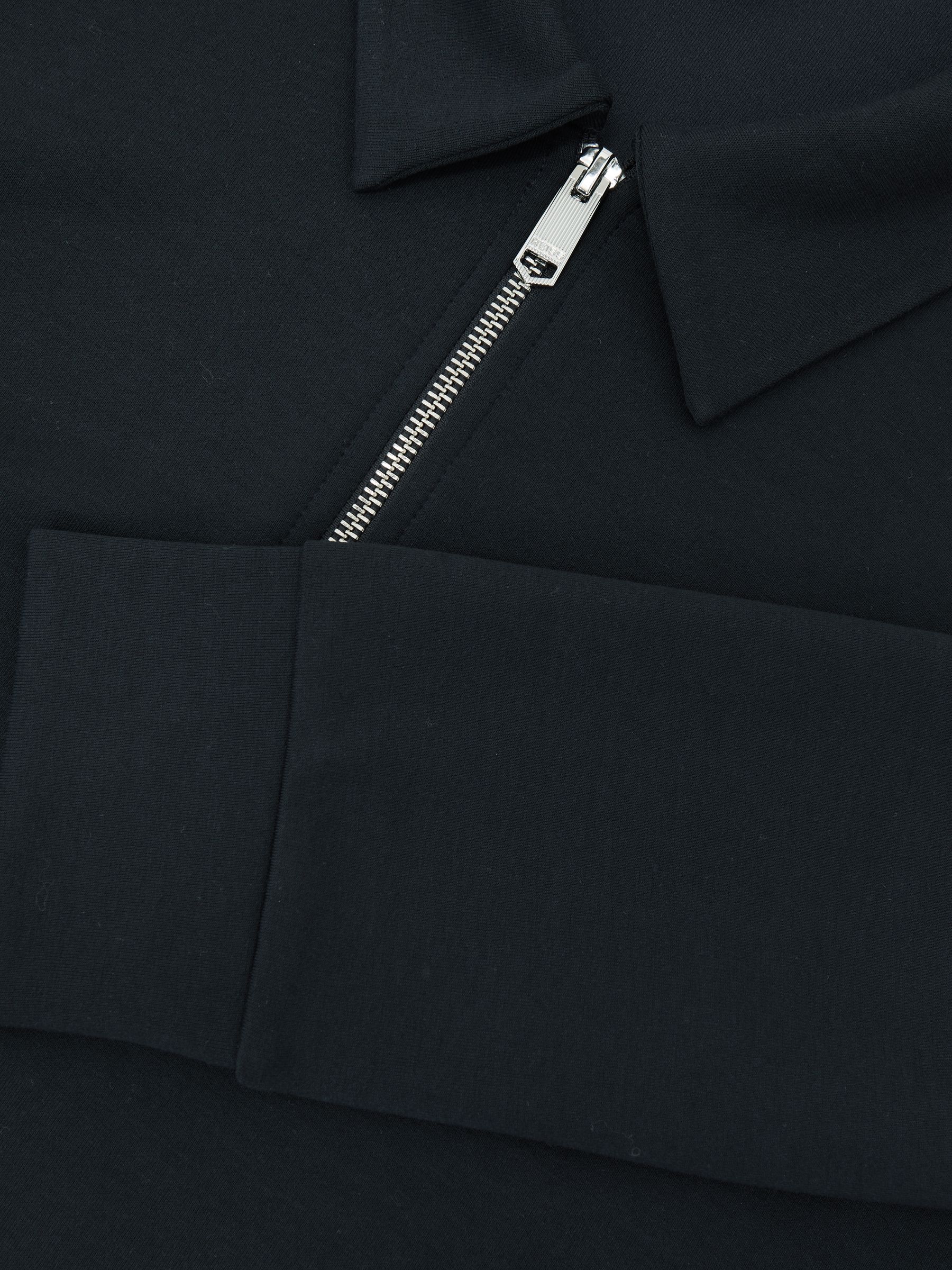 Buy Navy Blue - Reiss Prince Premium Interlock Half-Zip Polo
