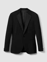 Reiss Black Poker Notch Suit Jacket - Image 2 of 6