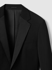 Reiss Black Poker Notch Suit Jacket - Image 5 of 6