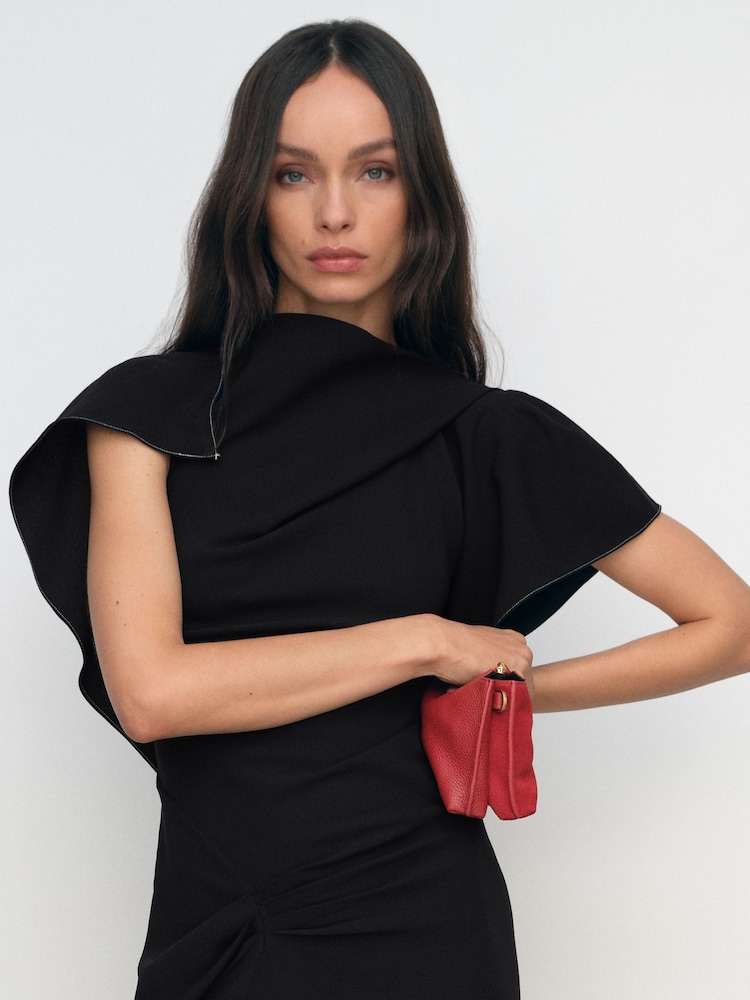 knee length dresses for ladies Saskia Satin Midi Dress main image 1