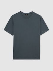 Reiss Petrol Blue Bless Cotton Crew-Neck T-Shirt - Image 2 of 6
