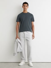 Reiss Petrol Blue Bless Cotton Crew-Neck T-Shirt - Image 3 of 6