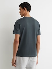Reiss Petrol Blue Bless Cotton Crew-Neck T-Shirt - Image 5 of 6