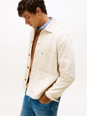 Tommy Hilfiger Natural Washed Denim Chore Jacket - Image 4 of 5