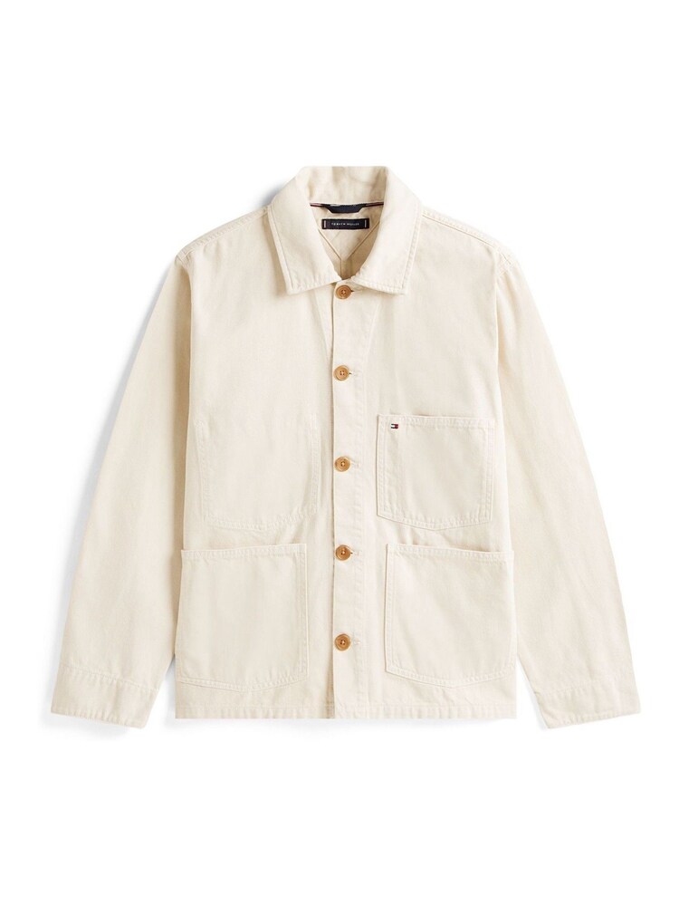 Tommy Hilfiger Natural Washed Denim Chore Jacket - Image 5 of 5
