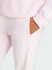 adidas Pink Essentials 3-Stripes French Terry Cuffed Joggers - Image 3 of 5