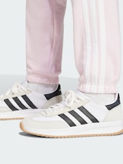 adidas Pink Essentials 3-Stripes French Terry Cuffed Joggers - Image 4 of 5