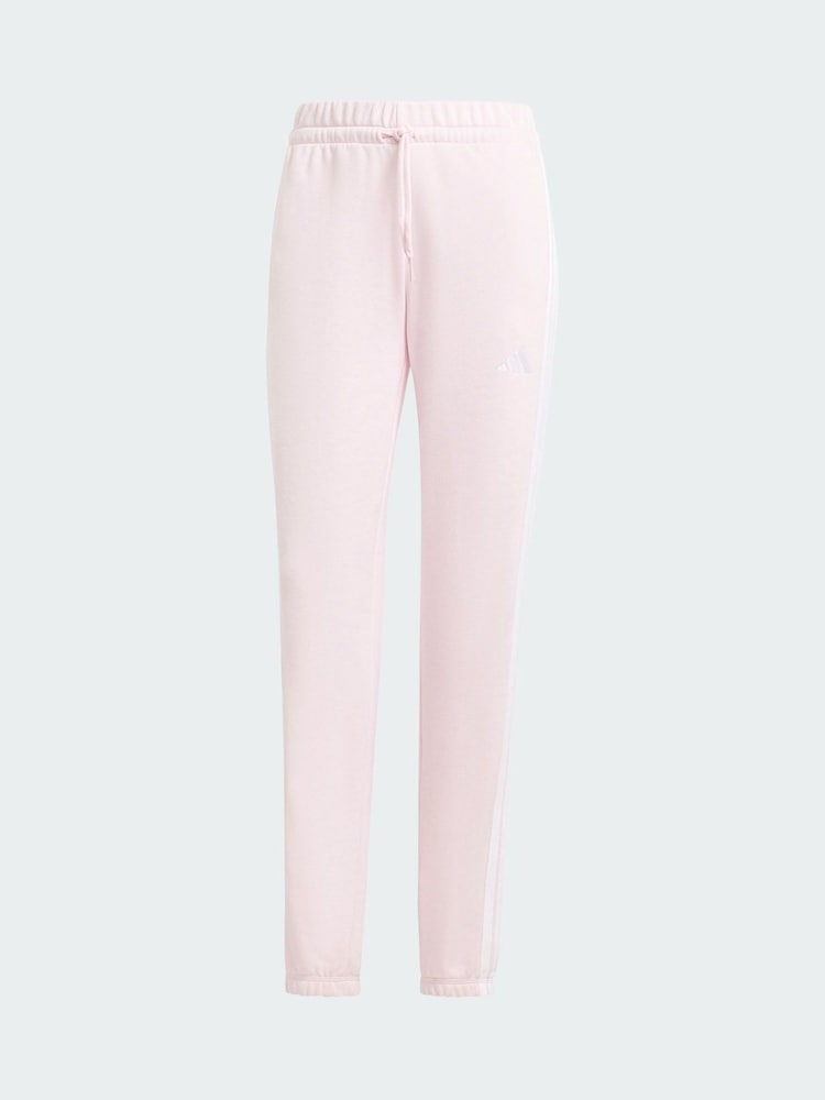 adidas Pink Essentials 3-Stripes French Terry Cuffed Joggers - Image 5 of 5 adidas Pink Essentials 3-Stripes French Terry Cuffed Joggers - Image 5 of 5