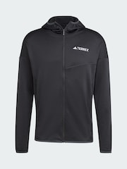 adidas Terrex Black Xperior Climawarm Light Fleece Hooded Jacket - Image 5 of 5