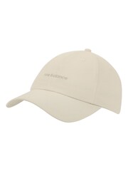 New Balance Cream Womens 6 Panel Linear Logo Hat - Image 1 of 3