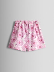 JoJo Maman Bébé Frill Shoulder Seersucker Top & Short Set - Imaginea 5 din 6