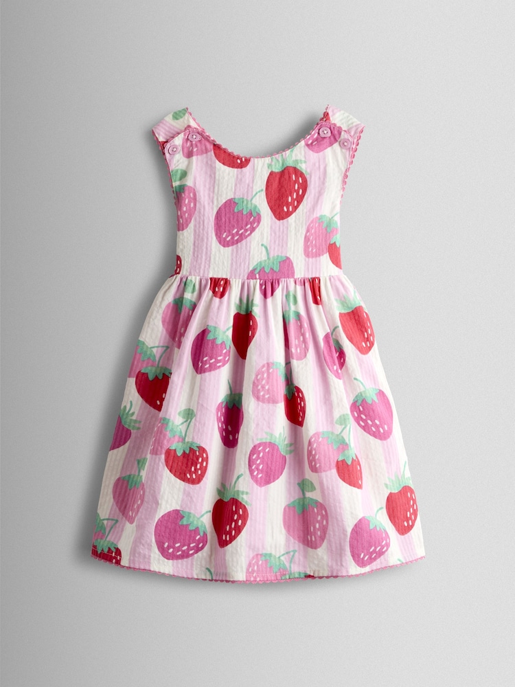 JoJo Maman Bébé Pink Cross Back Sun Dress - Image 1 of 4
