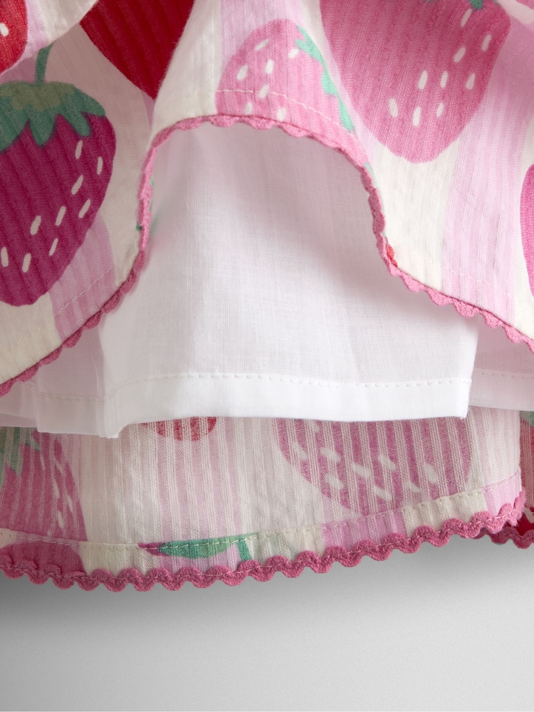 JoJo Maman Bébé Pink Cross Back Sun Dress - Image 4 of 4