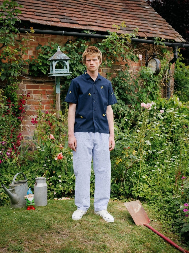Service Works Blue Cross Stitch Shirt - Image 1 of 1