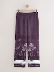 Lilla blomsterkanttrykk - Elasticated Wide Leg Trousers - Bilde 6 av 8