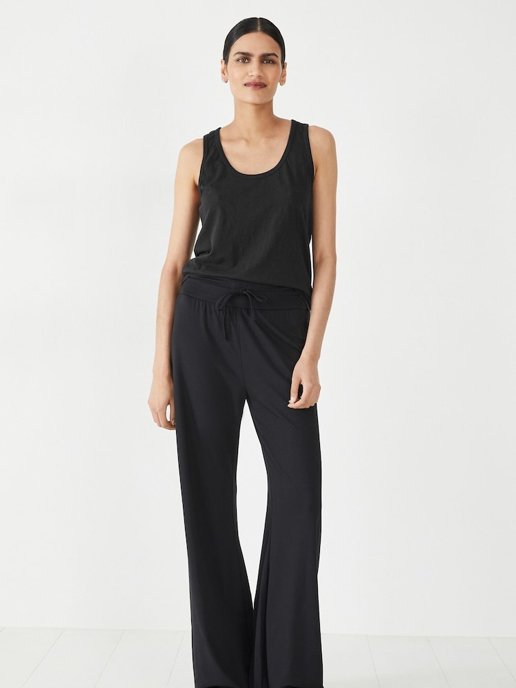 Hush Rich Black Amie Wide Leg Joggers - Image 2 of 4