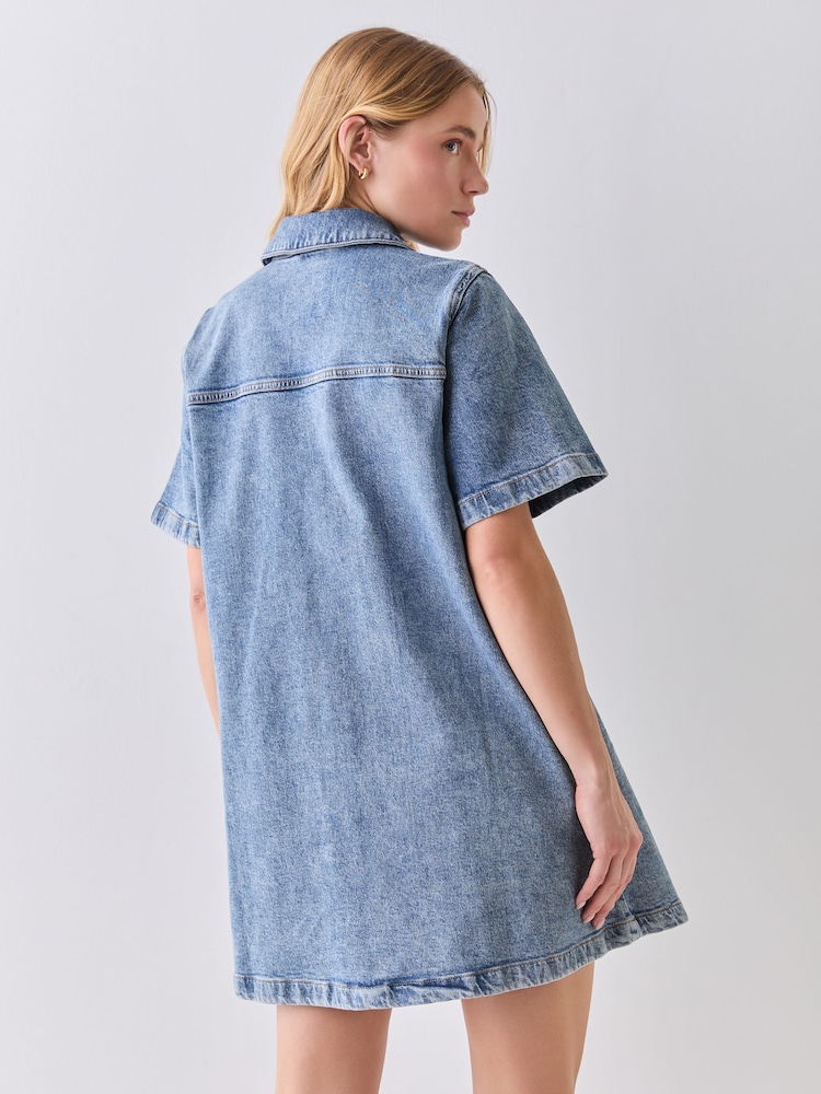 hugo denim dress Buy HUGO Blue Gandira Mini Denim Dress from Next USA