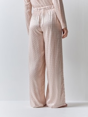 BOSS Natural Satin All Over Print Pyjama Bottoms - Image 4 of 6